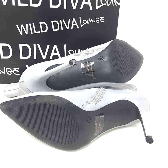 NIB IRIDESCENT Women Giselle HEEL Boots Silver 7.5 - Picture 11 of 14